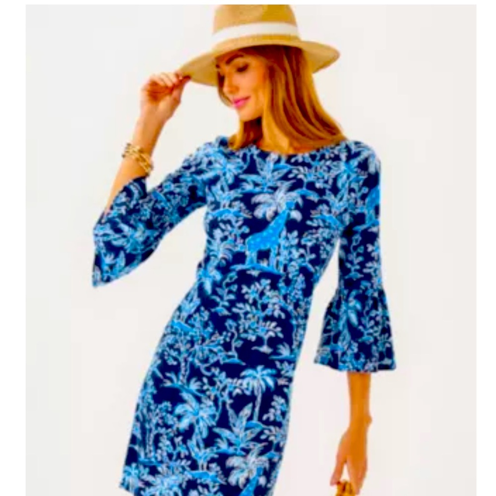 Lilly Pulitzer Rosaline Navy and White Floral Dress